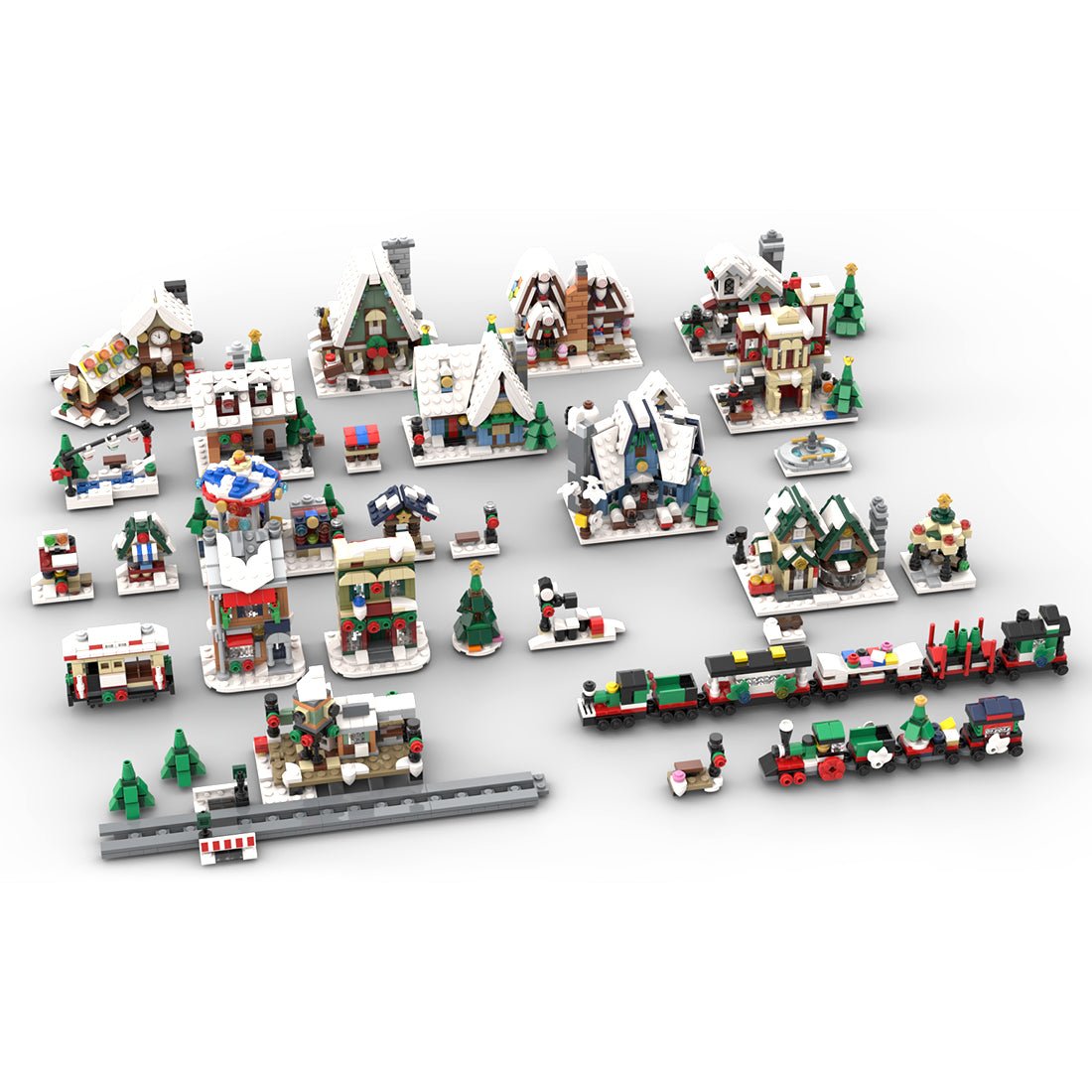 MOC - 124484 Mini Winter Village Collection 2022 - The Full Set Klemmbausteine - LesDiy - Klemmbausteine