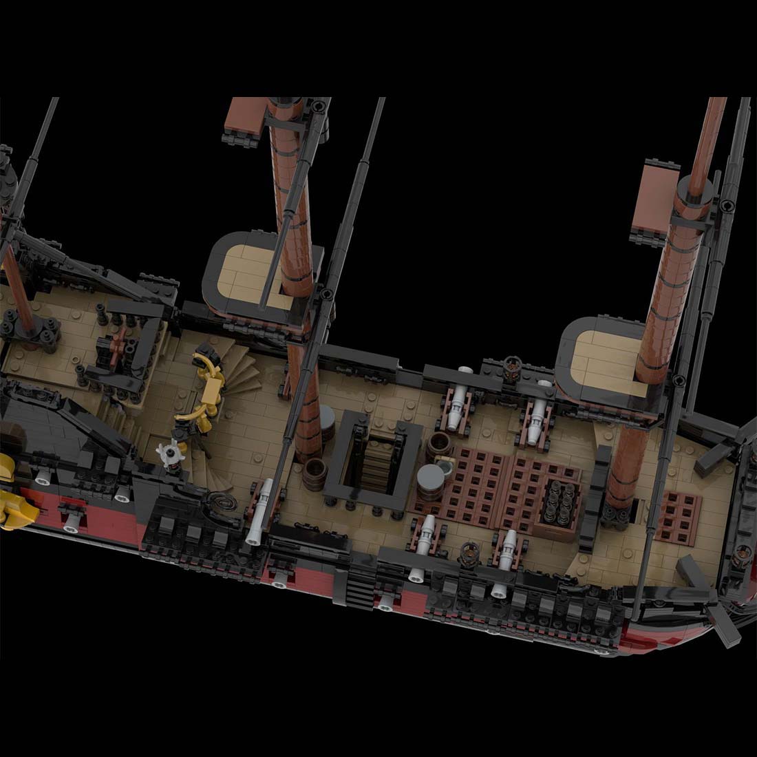MOC - 124924 Queen Anne's Revenge Ship Model Pirate Series Klemmbausteine - LesDiy - Klemmbausteine