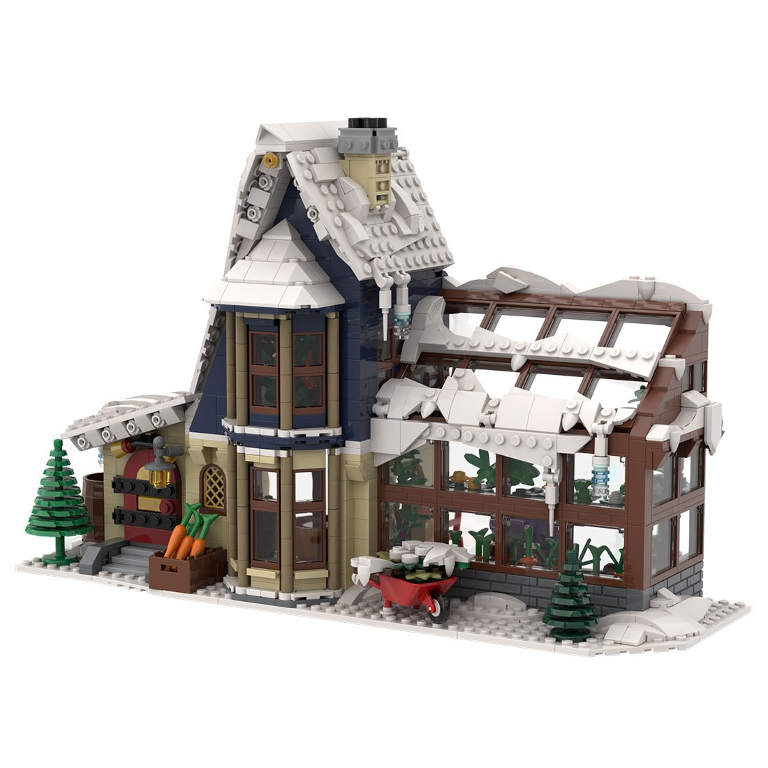 MOC - 126301 Winter Village Greenhouse Klemmbausteine - LesDiy - Klemmbausteine