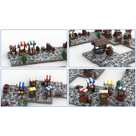 MOC - 131233 H07 Markt und Höfe mit Brunnen Klemmbausteine - LesDiy - Klemmbausteine
