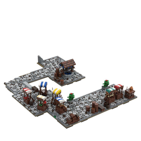 MOC - 131233 H07 Markt und Höfe mit Brunnen Klemmbausteine - LesDiy - Klemmbausteine