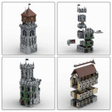 MOC - 131299 Komplette mittelalterliche Burg Klemmbausteine - LesDiy - Klemmbausteine