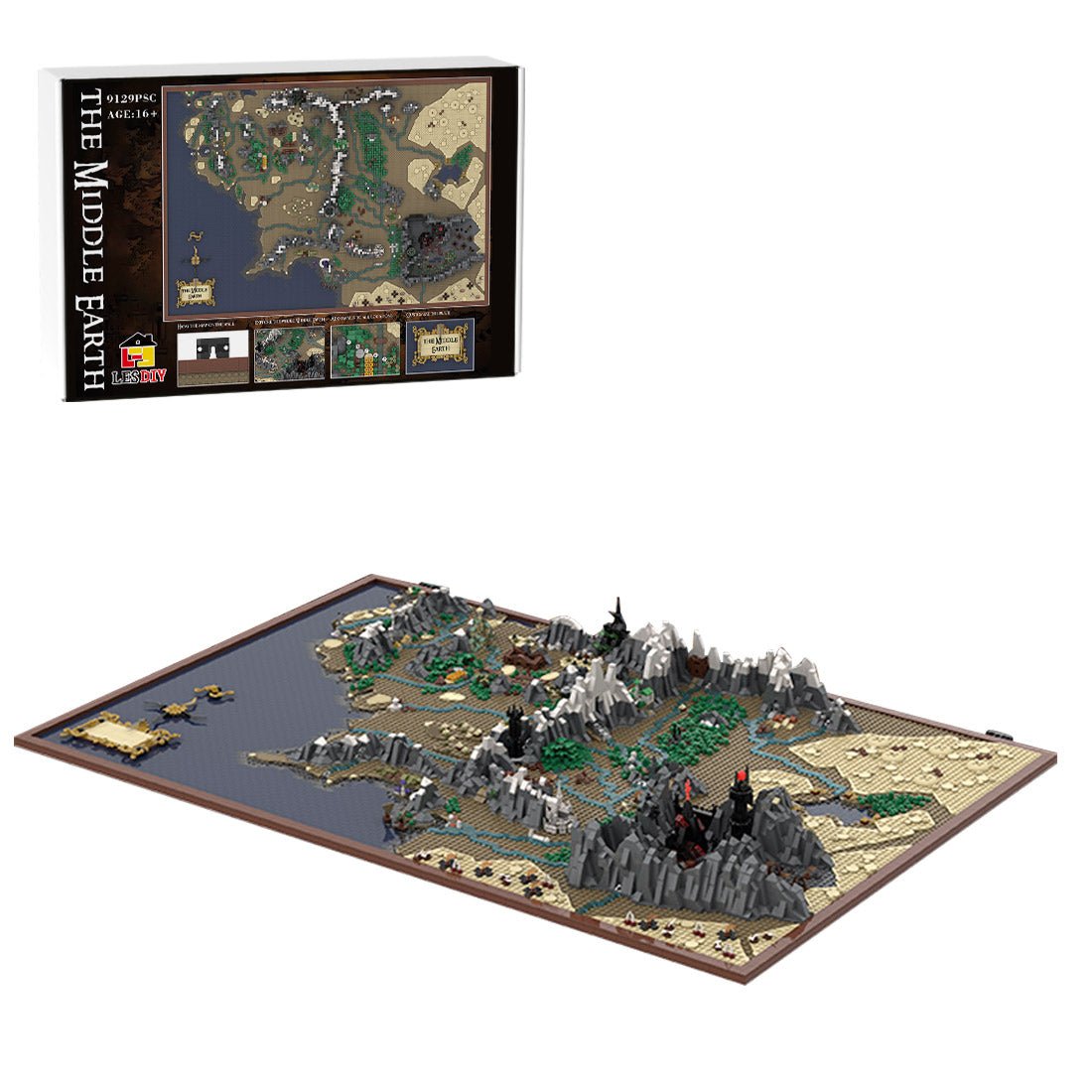 MOC-133505 UCS Middle Earth Map Klemmbausteine | LesDiy