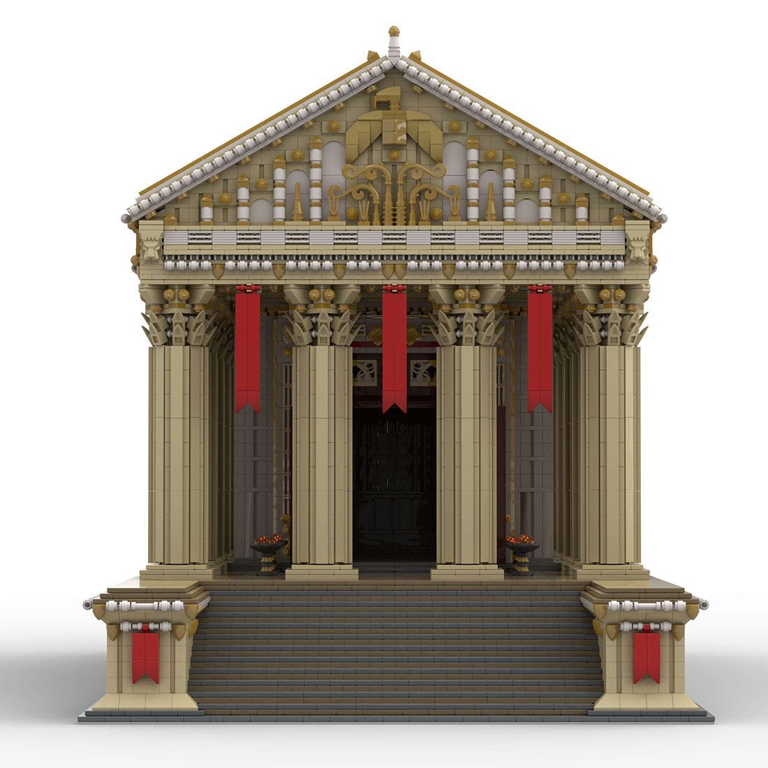 MOC - 136729 Antiker römischer Tempel Klemmbausteine - LesDiy - Klemmbausteine