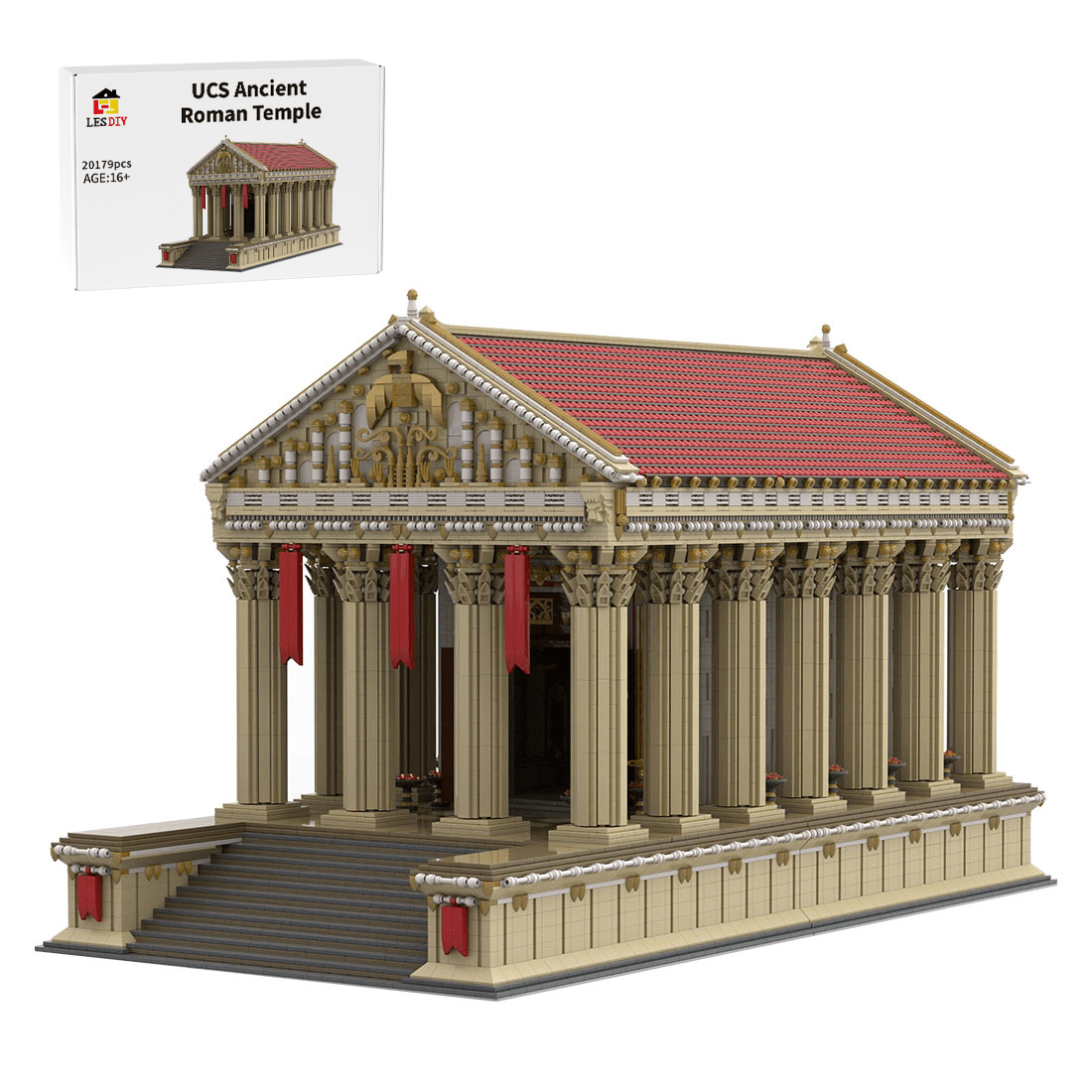 MOC - 136729 Antiker römischer Tempel Klemmbausteine - LesDiy - Klemmbausteine