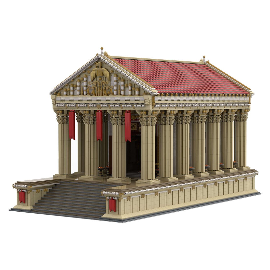 MOC - 136729 Antiker römischer Tempel Klemmbausteine - LesDiy - Klemmbausteine