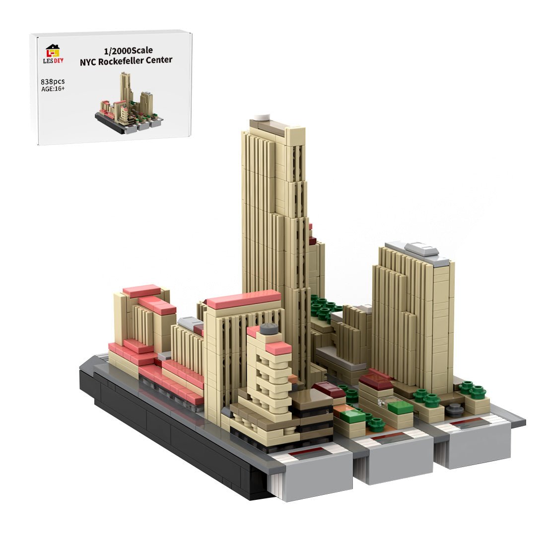 MOC - 138111 1/2000 Scale Rockefeller Center - NYC Klemmbausteine - LesDiy - Klemmbausteine