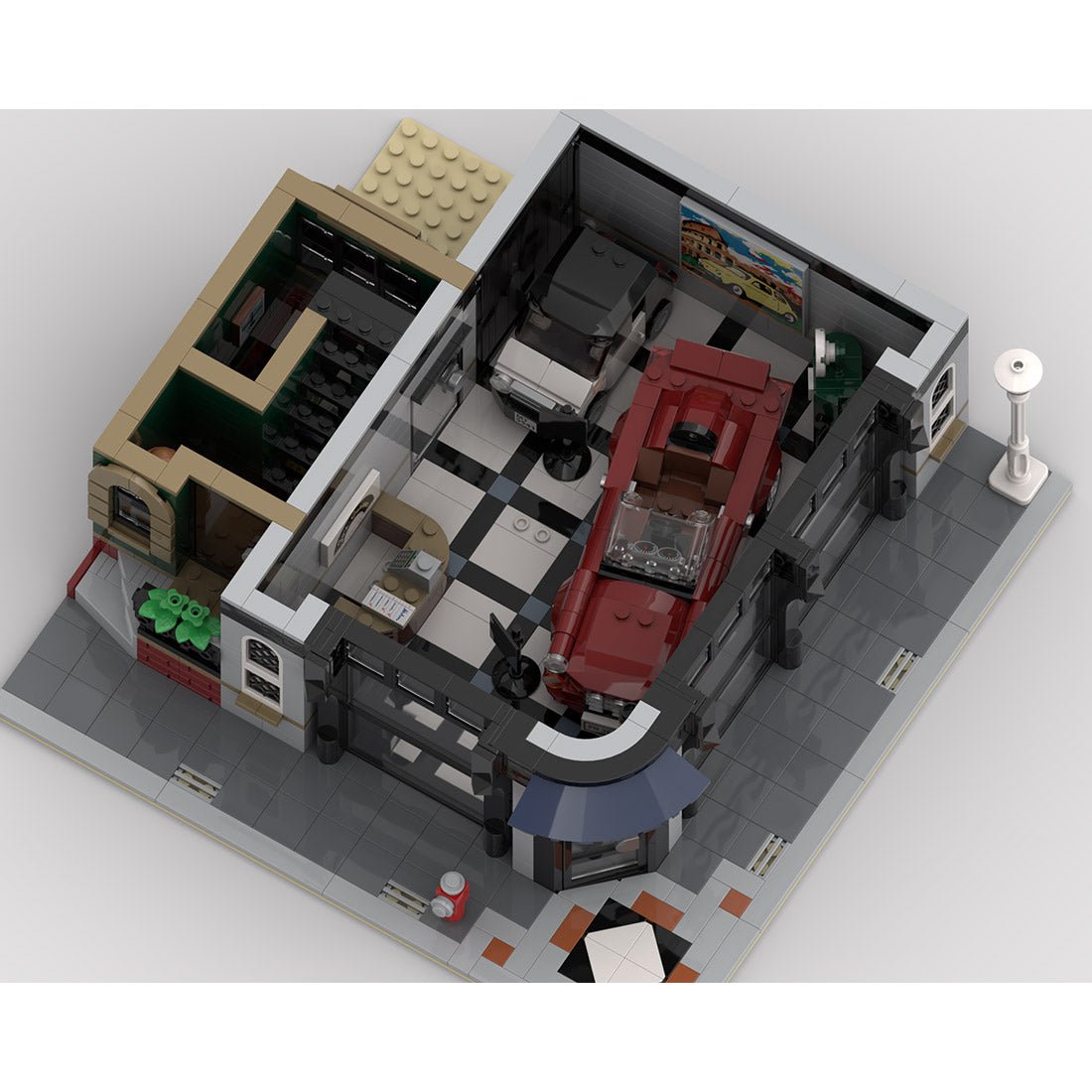 MOC - 139508 Modular Car Showroom Klemmbausteine - LesDiy - Klemmbausteine