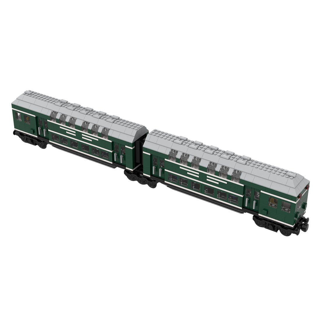 MOC - 139977 German Doppelstockwagen train car vagon Klemmbausteine - LesDiy - Klemmbausteine