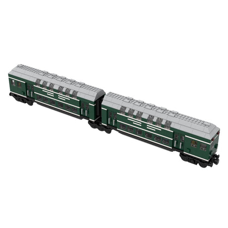 MOC - 139977 German Doppelstockwagen train car vagon Klemmbausteine - LesDiy - Klemmbausteine