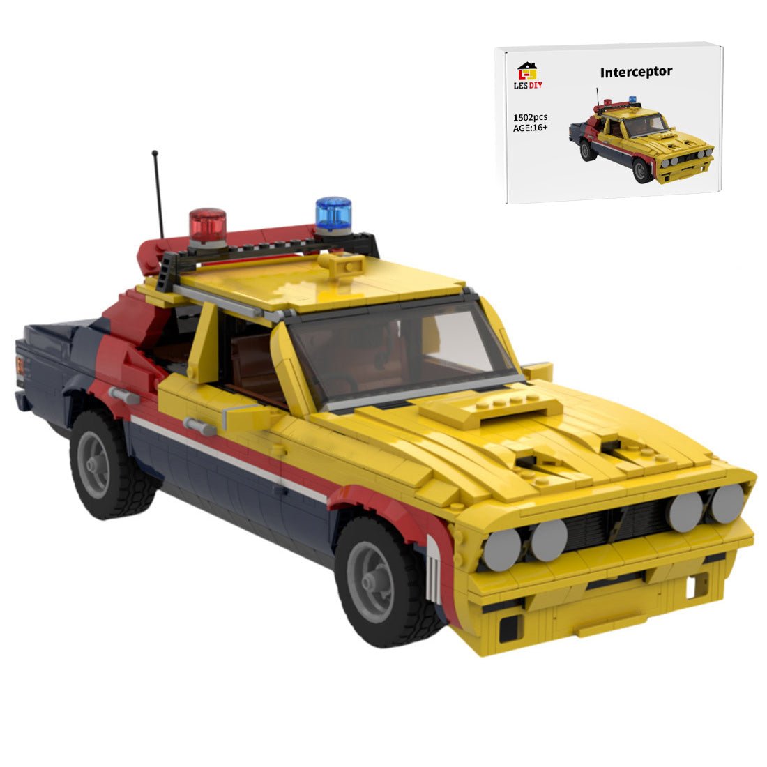 MOC - 140187 Mad Max Yellow Interceptor Klemmbausteine - LesDiy - Klemmbausteine