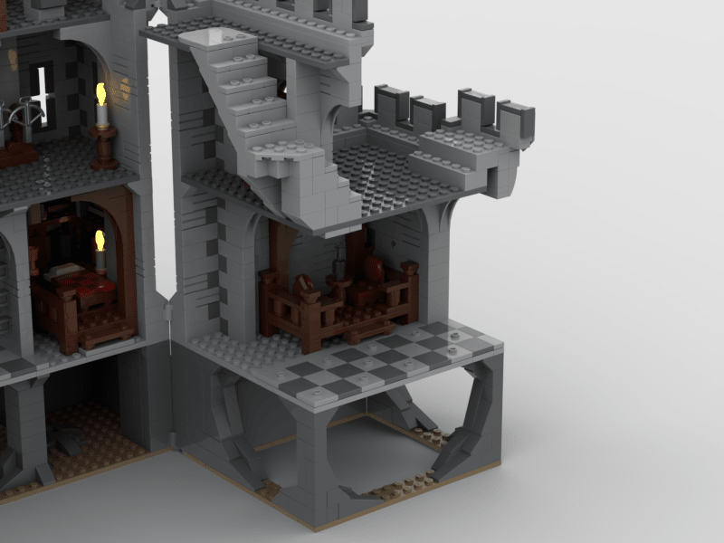 MOC-143001 Red Lions Castle II Klemmbausteine-LesDiy-Klemmbausteine