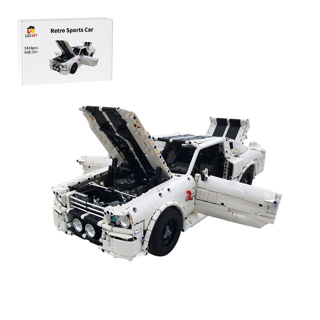 MOC - 14616 1967 Mustang Klemmbausteine - LesDiy - Klemmbausteine