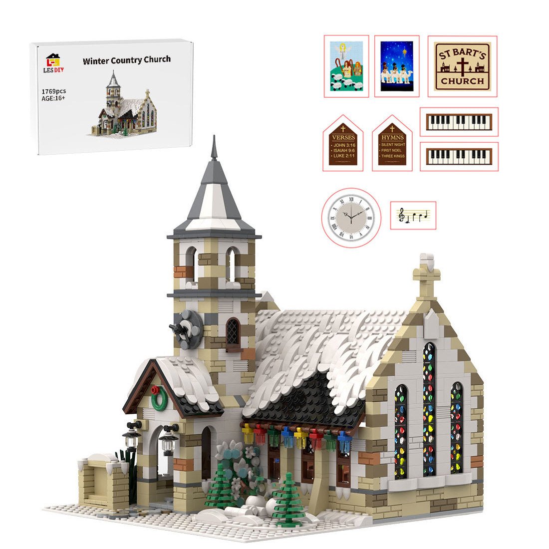 MOC - 147549 Winter Country Church für die Geburtskirche - LesDiy - Klemmbausteine
