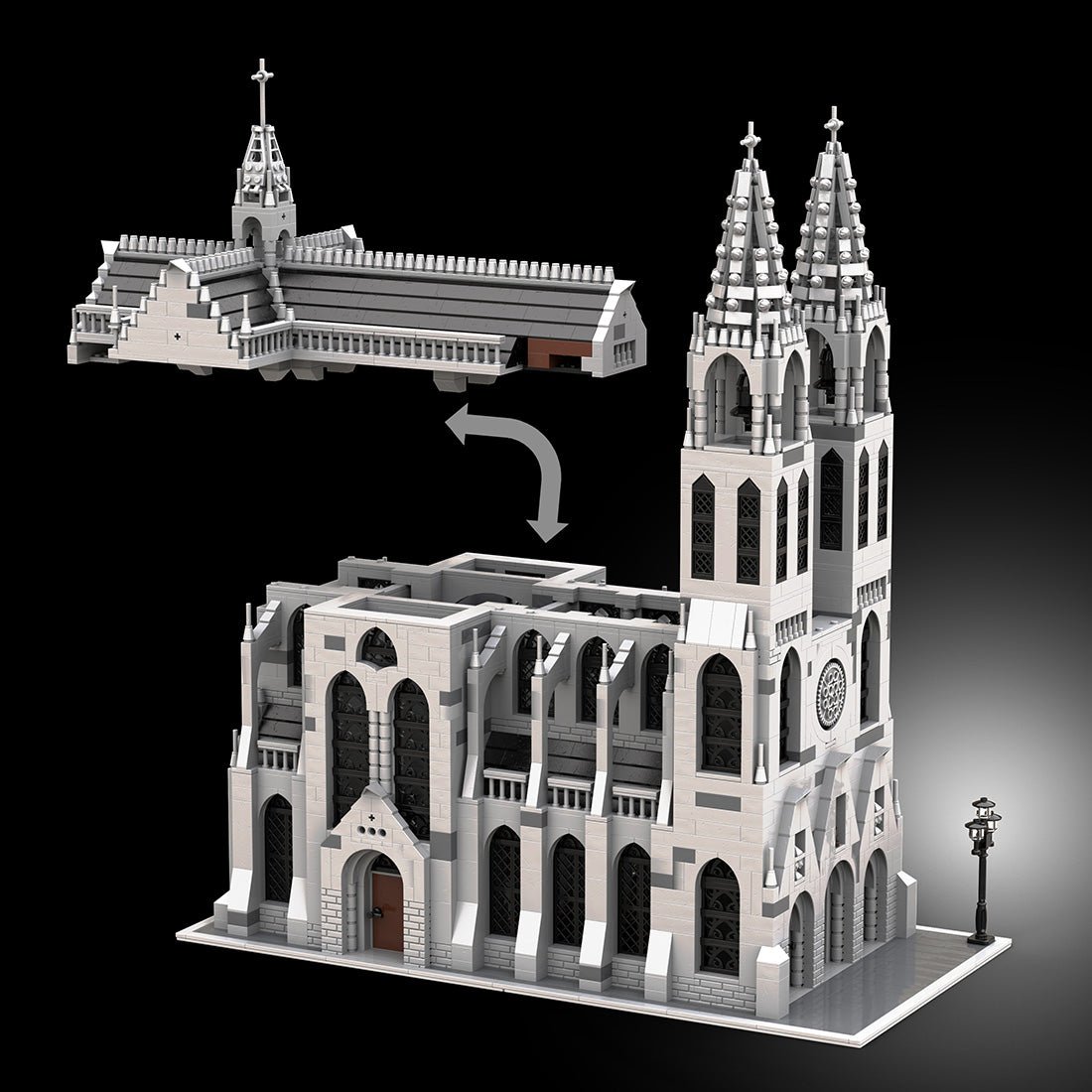 MOC - 148170 Gothic Cathedral Klemmbausteine - LesDiy - Klemmbausteine