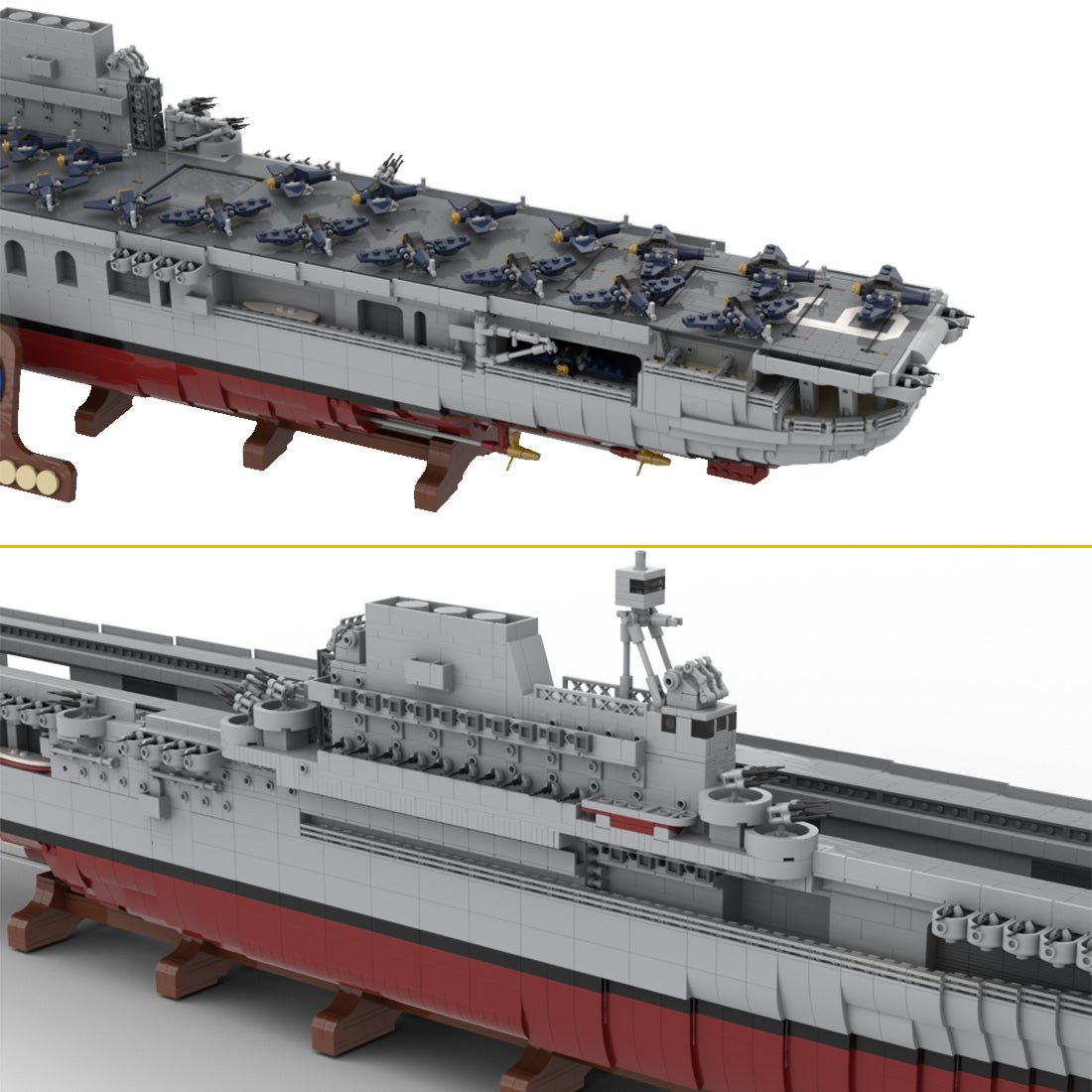 MOC - 15594 USS Enterprise (CV - 6) - LesDiy - Klemmbausteine