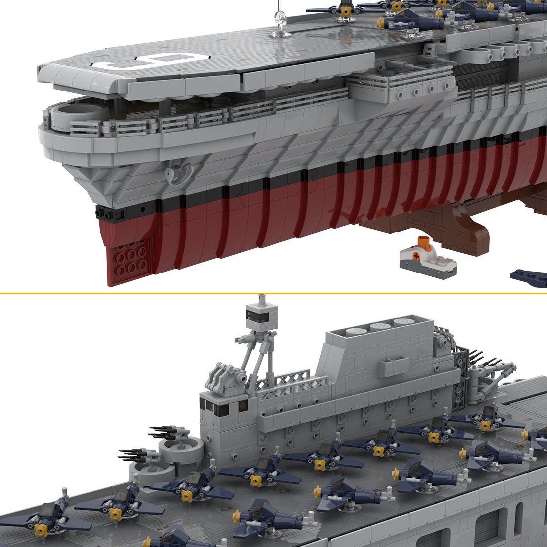 MOC - 15594 USS Enterprise (CV - 6) - LesDiy - Klemmbausteine