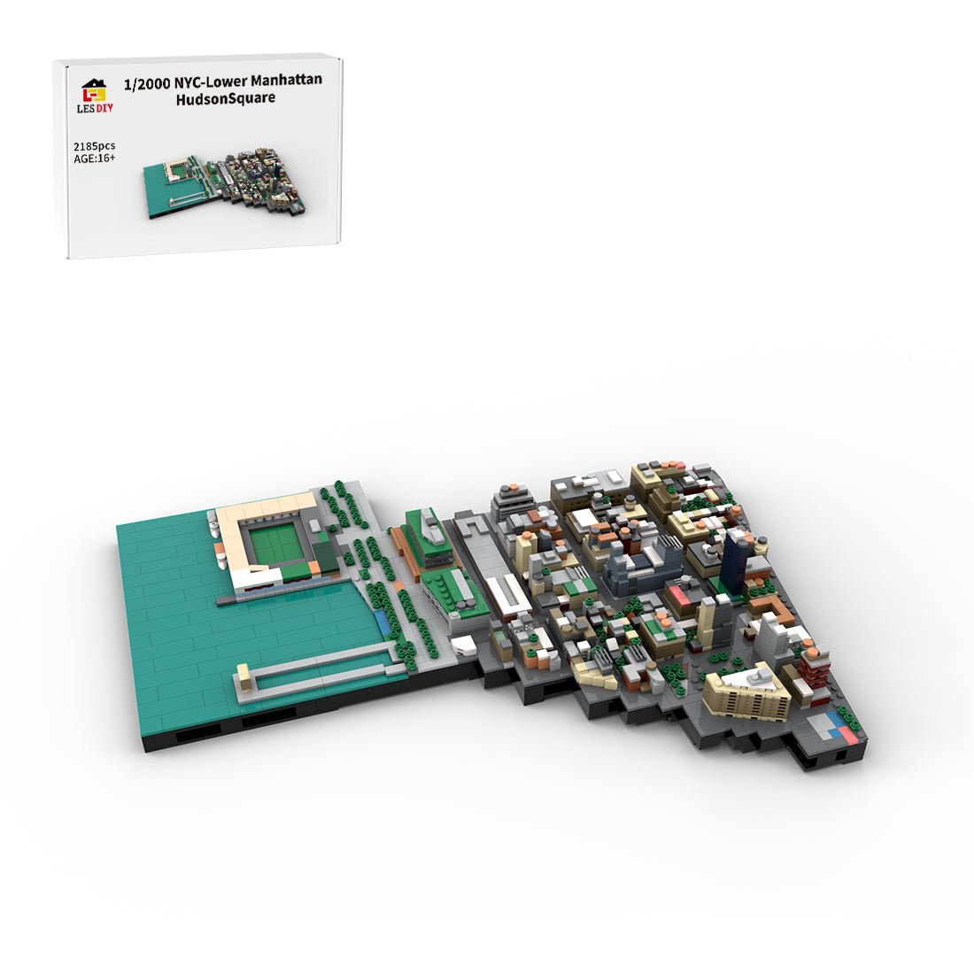 MOC - 156806 1/2000 Scale American Financial district Klemmbausteine - LesDiy - Klemmbausteine