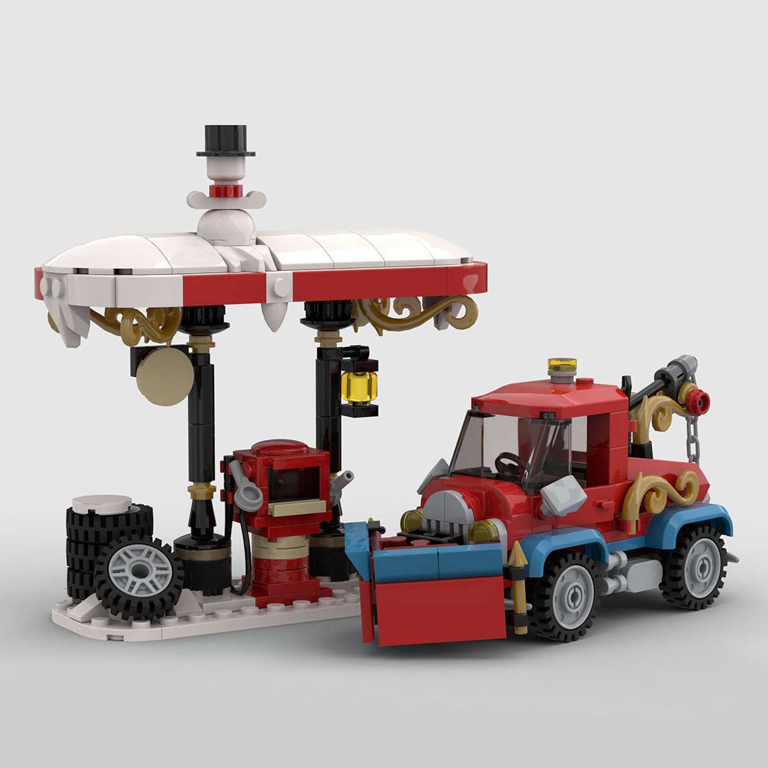 MOC - 157054 Little Winter Service Station Klemmbausteine - LesDiy - Klemmbausteine