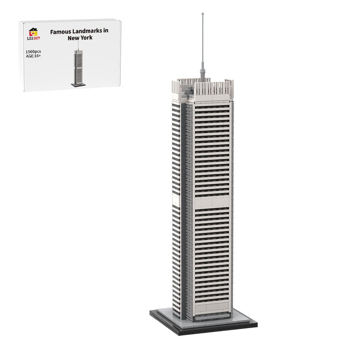 MOC - 158401 The New York Times Building / Tower 1:800 Scale Klemmbausteine - LesDiy - Klemmbausteine