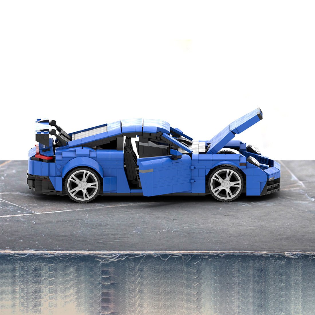 MOC - 159650 Porsche 992 GT3 Klemmbausteine (Blue Version) - LesDiy - Klemmbausteine