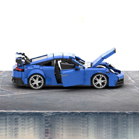 MOC - 159650 Porsche 992 GT3 Klemmbausteine (Blue Version) - LesDiy - Klemmbausteine