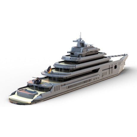MOC - 162171 Super - Luxus - Großyacht Klemmbausteine - LesDiy - Klemmbausteine