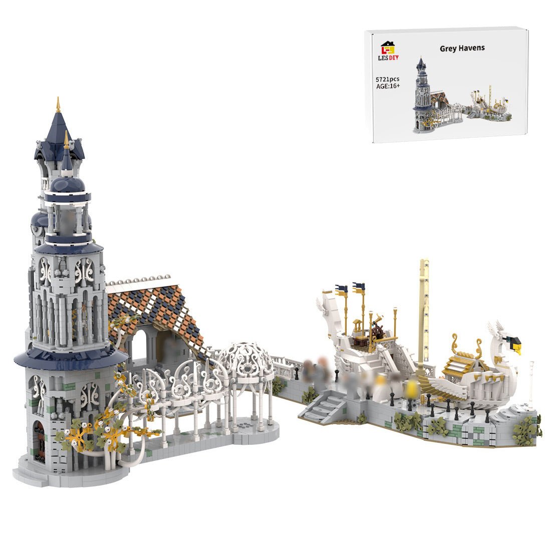 MOC - 164397 Grey Havens Klemmbausteine - LesDiy - Klemmbausteine