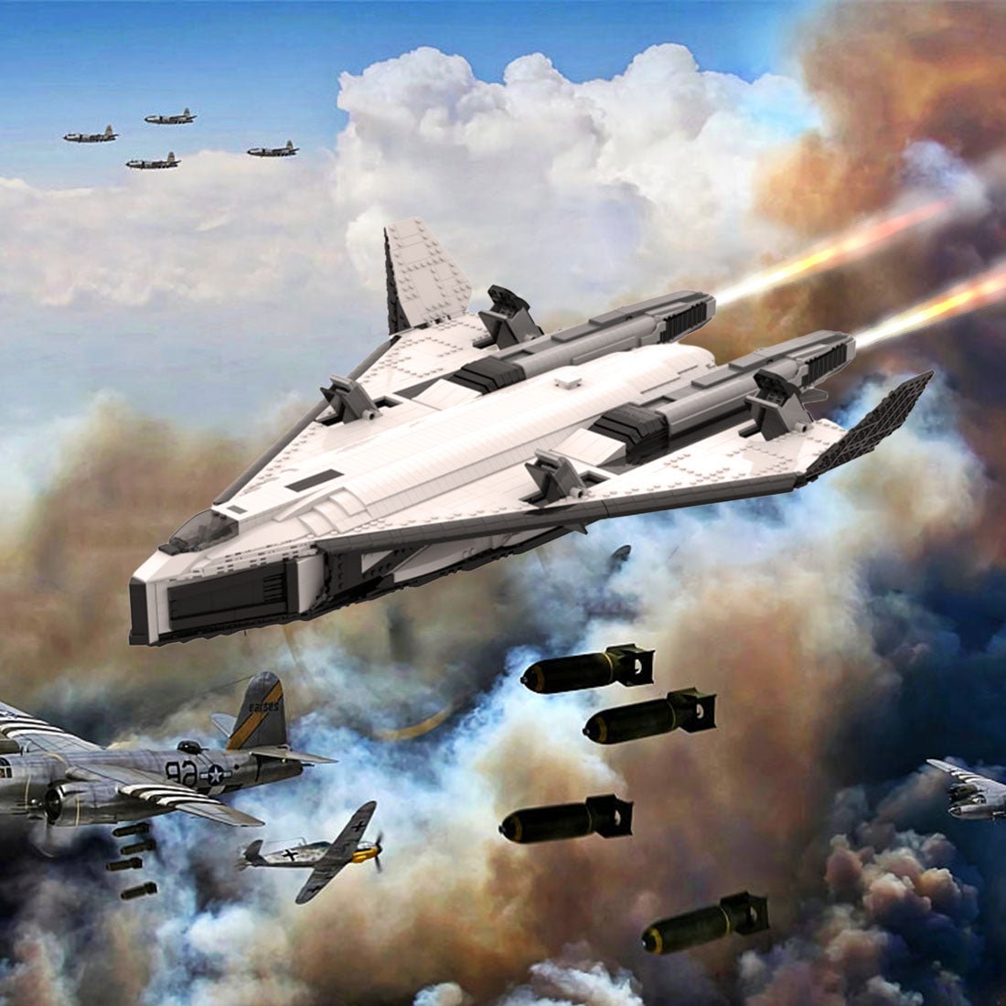 MOC - 164698 Valkyrie SSTO TAV 37B Class Shuttle Klemmbausteine - LesDiy - Klemmbausteine