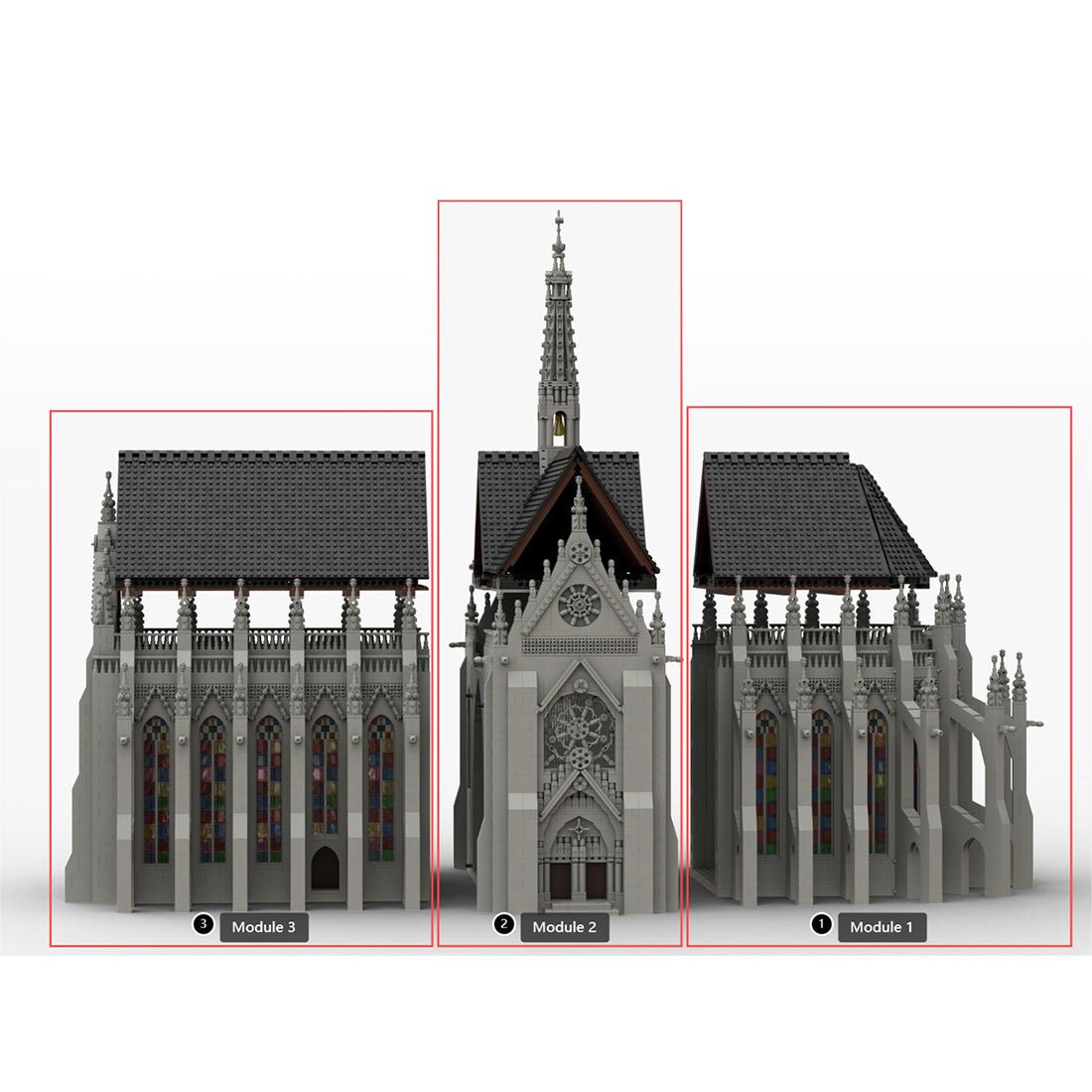 MOC - 165277 Gothic Cathedral Module 1 - Choir Klemmbausteine - LesDiy - Klemmbausteine