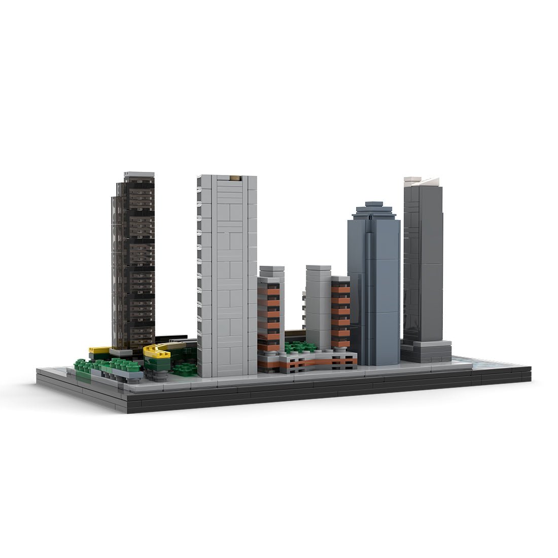MOC - 166240 1/2000 Scale Long Island City Skyline Klemmbausteine - LesDiy - Klemmbausteine