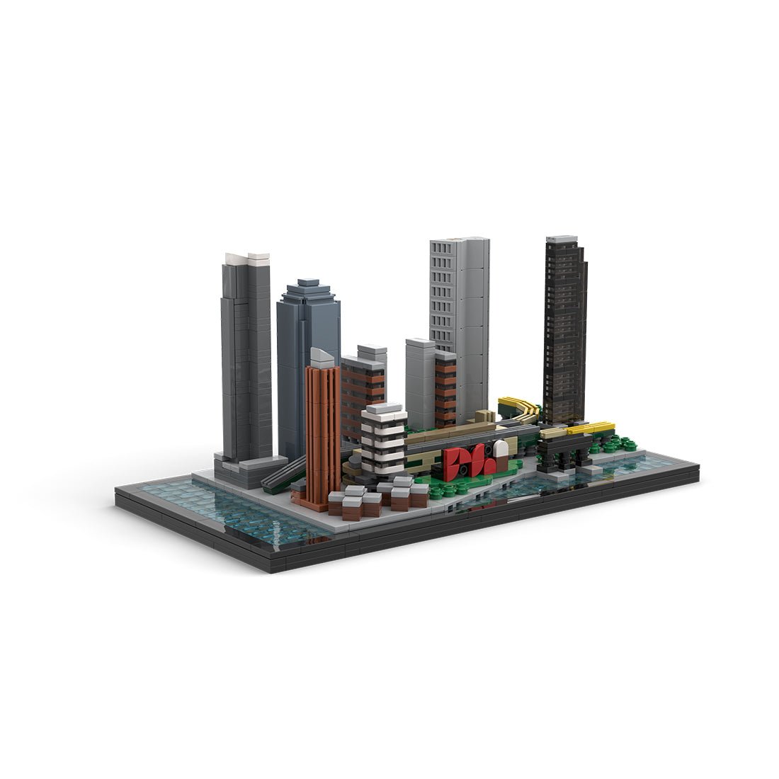 MOC - 166240 1/2000 Scale Long Island City Skyline Klemmbausteine - LesDiy - Klemmbausteine