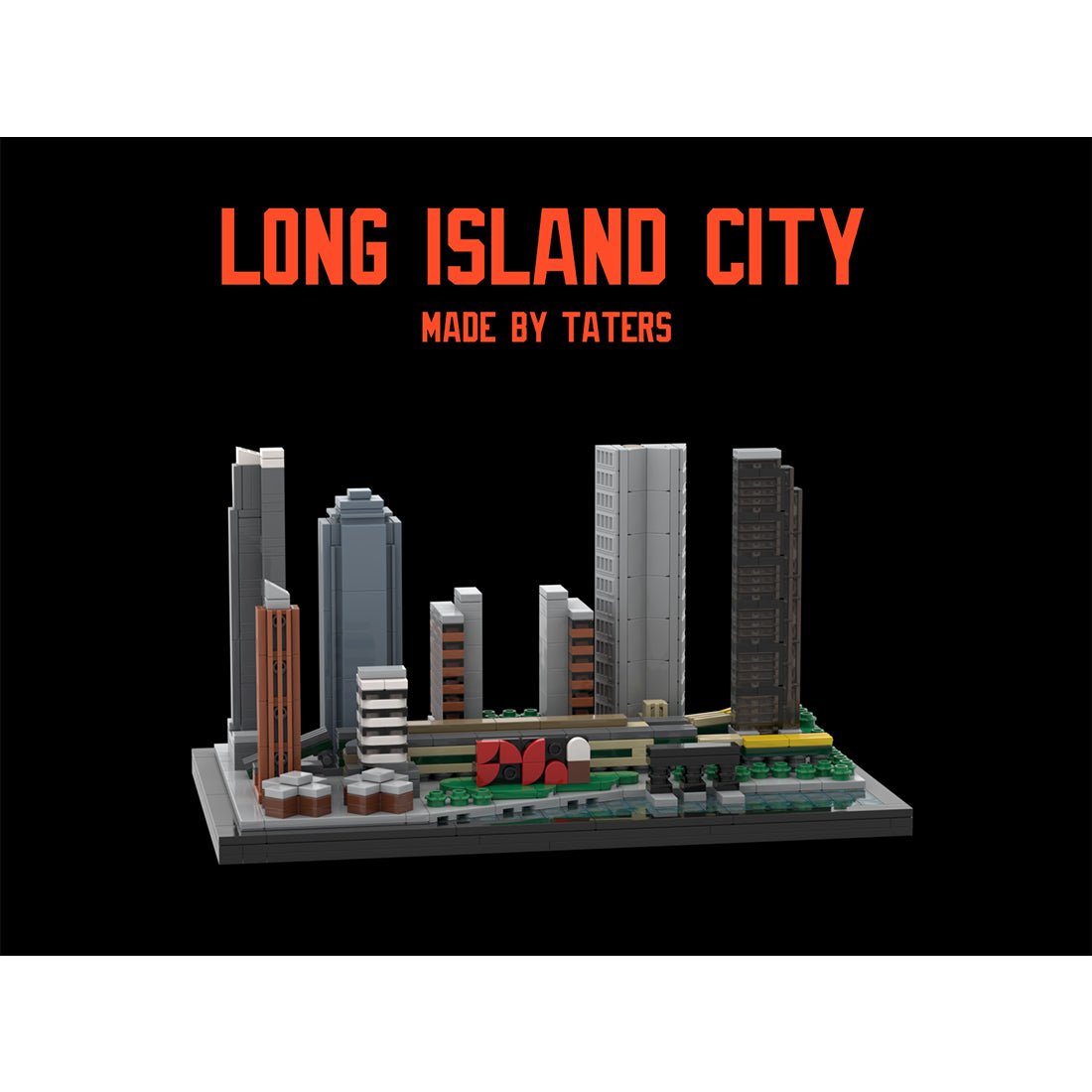MOC - 166240 1/2000 Scale Long Island City Skyline Klemmbausteine - LesDiy - Klemmbausteine