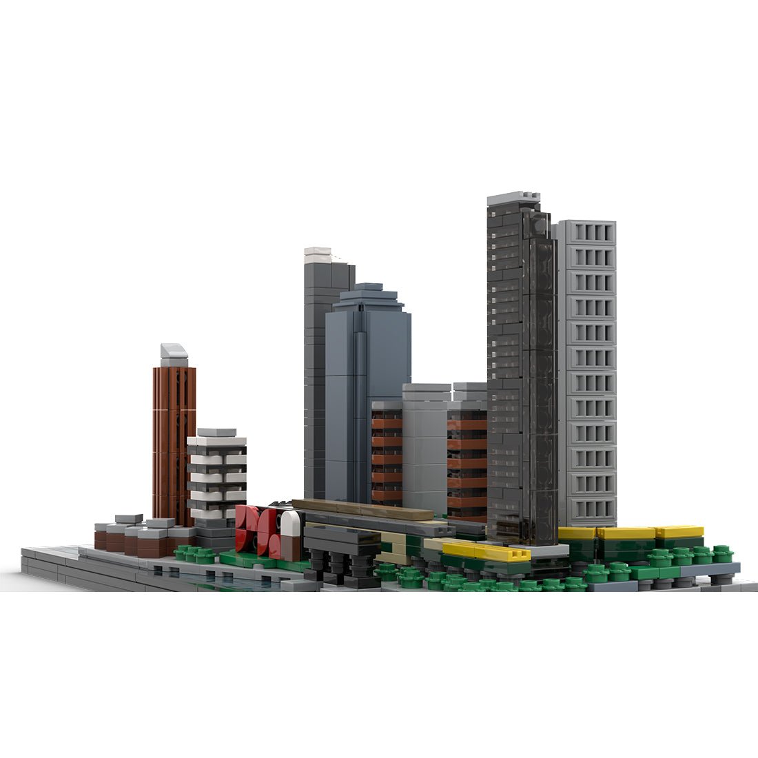 MOC - 166240 1/2000 Scale Long Island City Skyline Klemmbausteine - LesDiy - Klemmbausteine