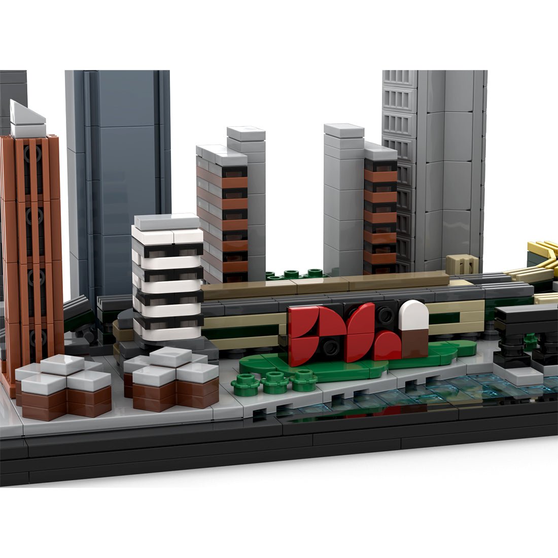 MOC - 166240 1/2000 Scale Long Island City Skyline Klemmbausteine - LesDiy - Klemmbausteine