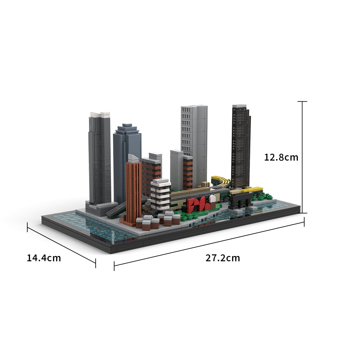 MOC - 166240 1/2000 Scale Long Island City Skyline Klemmbausteine - LesDiy - Klemmbausteine