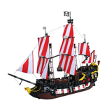 MOC - 166879 Medieval Barracuda - ship Klemmbausteine（ohne Segel） - LesDiy - Klemmbausteine