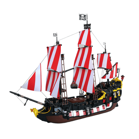 MOC - 166879 Medieval Barracuda - ship Klemmbausteine（ohne Segel） - LesDiy - Klemmbausteine