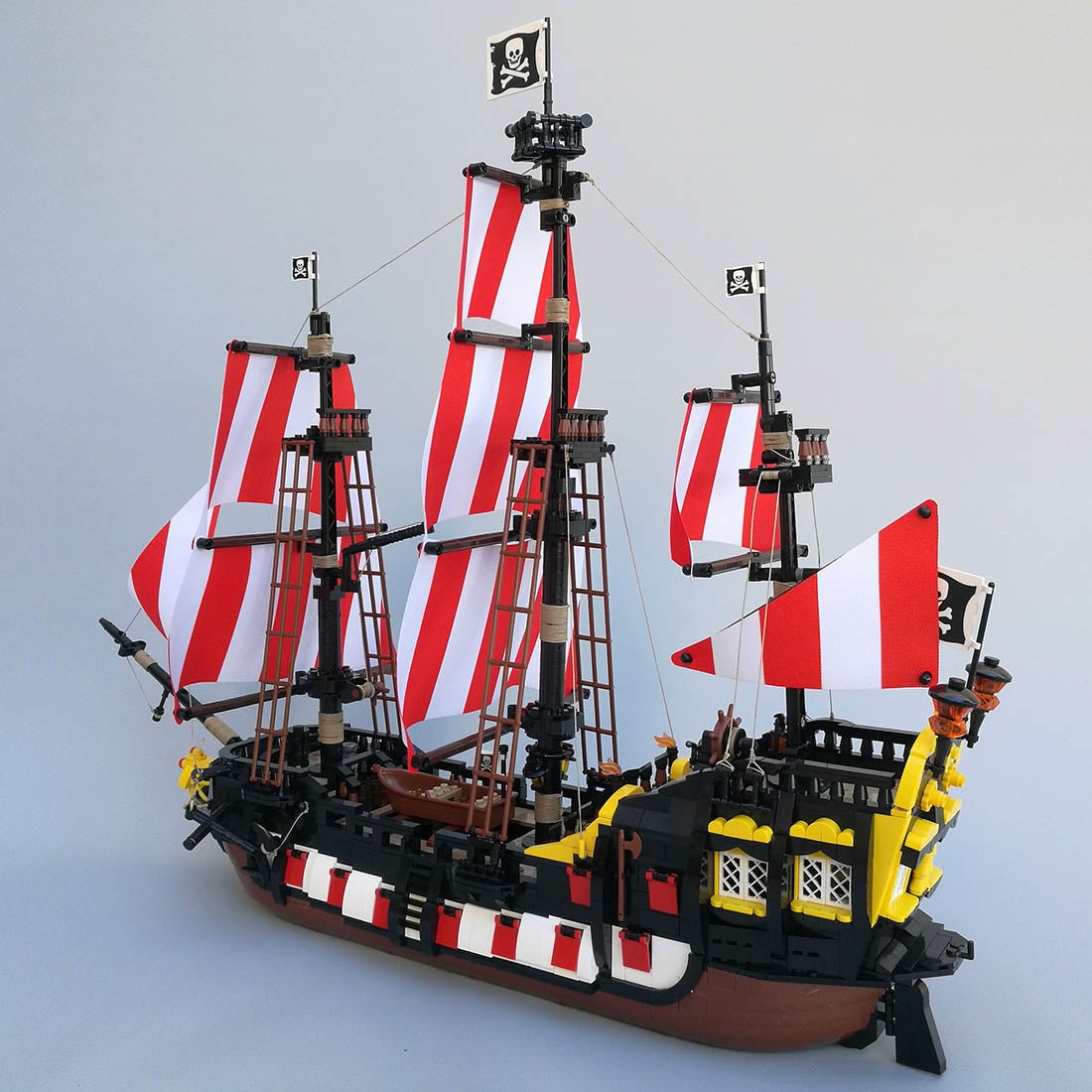 MOC - 166879 Medieval Barracuda - ship Klemmbausteine（ohne Segel） - LesDiy - Klemmbausteine