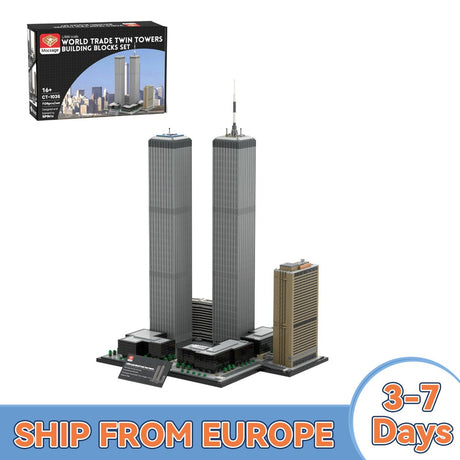 MOC - 177998 World Trade Center Complex im Maßstab 1:800 Klemmbausteine (Übersee - Lagerlieferung) - LesDiy - Klemmbausteine