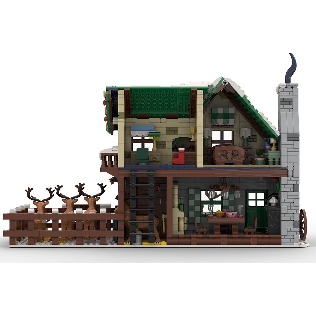 MOC - 183213 Winter Village Reindeer Ranch Klemmbausteine - LesDiy - Klemmbausteine