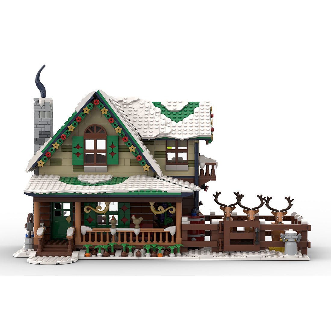 MOC - 183213 Winter Village Reindeer Ranch Klemmbausteine - LesDiy - Klemmbausteine