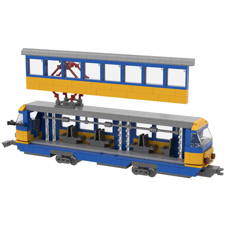MOC - 184729 Tram LVB Leipzig (Tatra T4D) Klemmbausteine - LesDiy - Klemmbausteine