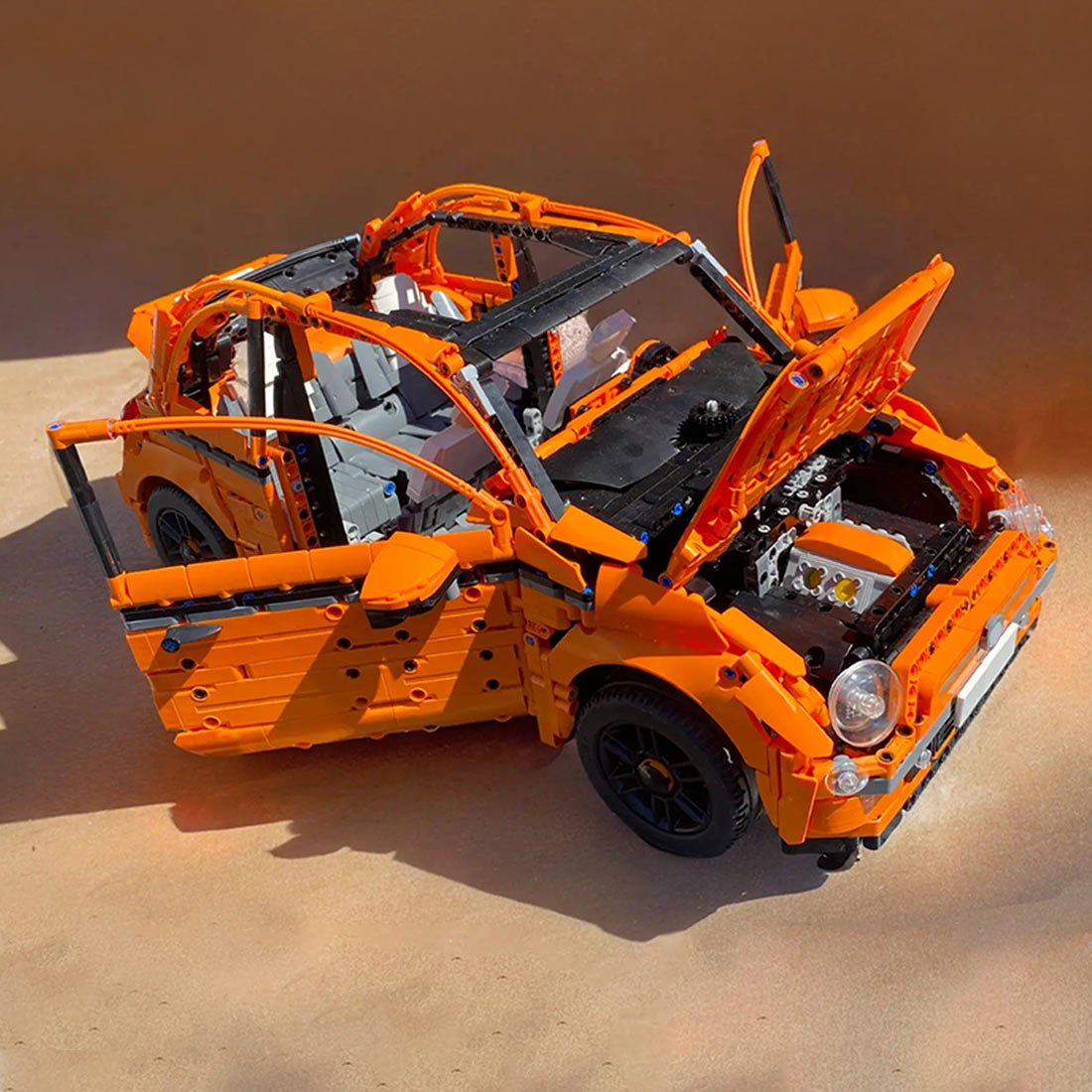 MOC - 185474 1/8 Scale Fiat 500c Klemmbausteine - LesDiy - Klemmbausteine