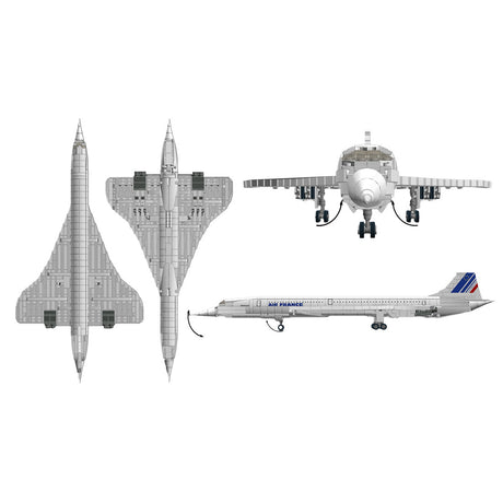 MOC 1/90 Concorde Verkehrsflugzeug Klemmbausteine - LesDiy - Klemmbausteine