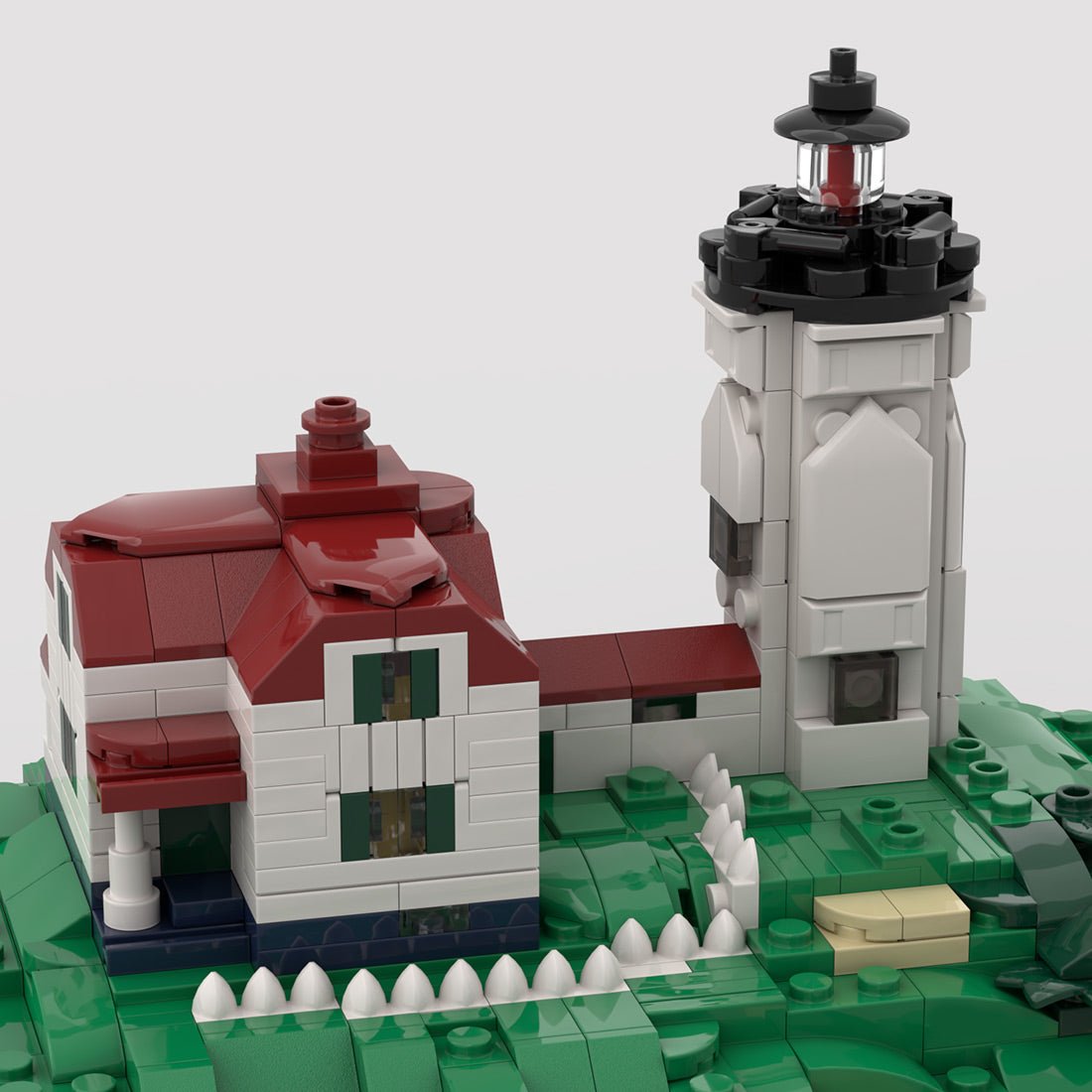 MOC - 191211 Cape Neddick Lighthouse (Nubble Light) Klemmbausteine - LesDiy - Klemmbausteine