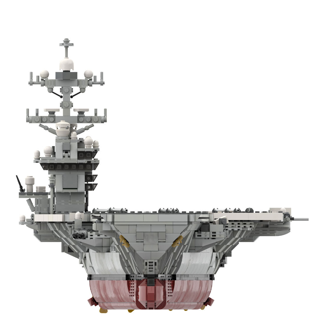MOC - 192566 CVN - 78 Gerald R. Ford | Aircraft Carrier - 1:300 Scale klemmbausteine - LesDiy - Klemmbausteine