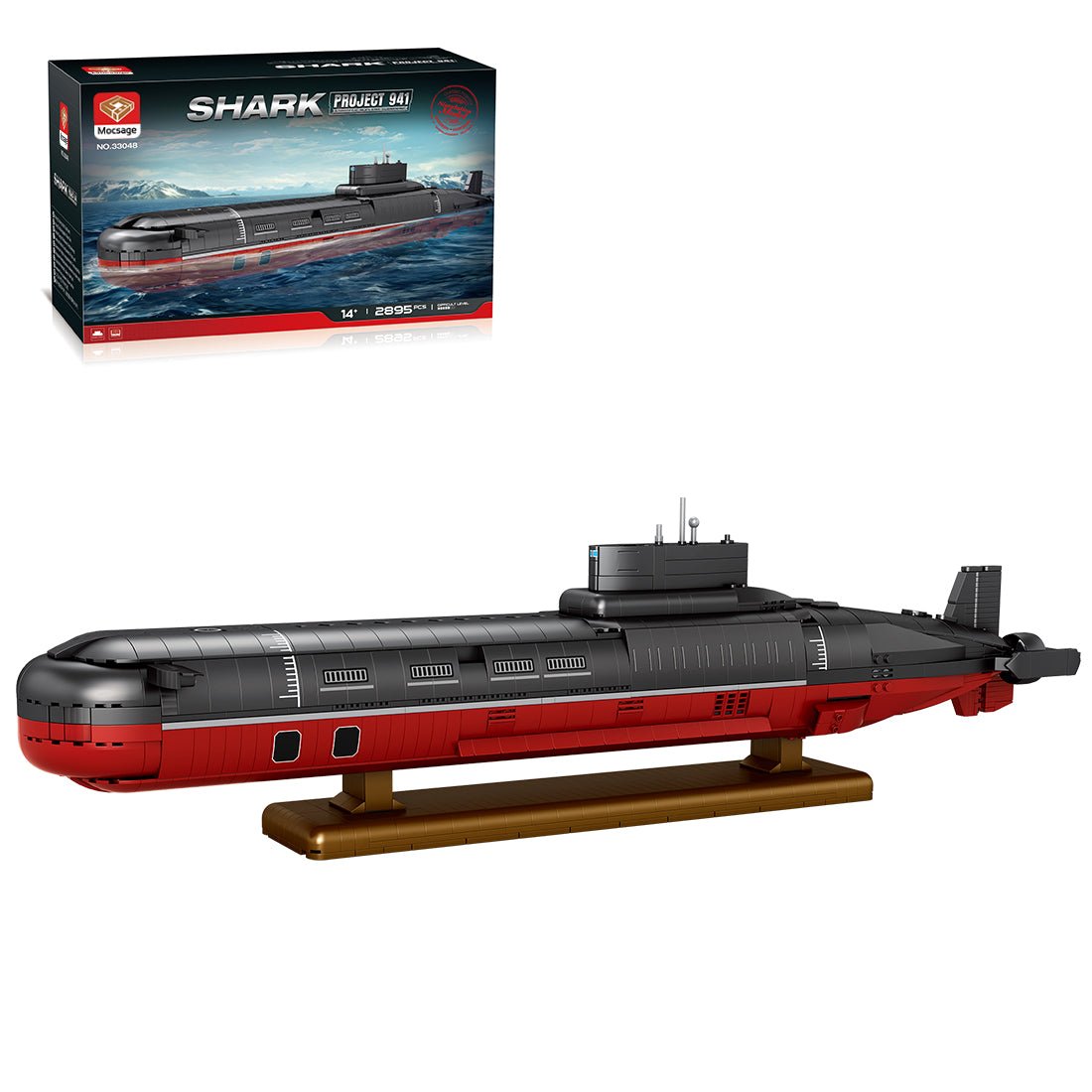 MOC - 193085 1/250 Scale Typhoon Class Submarine Klemmbausteine - LesDiy - Klemmbausteine