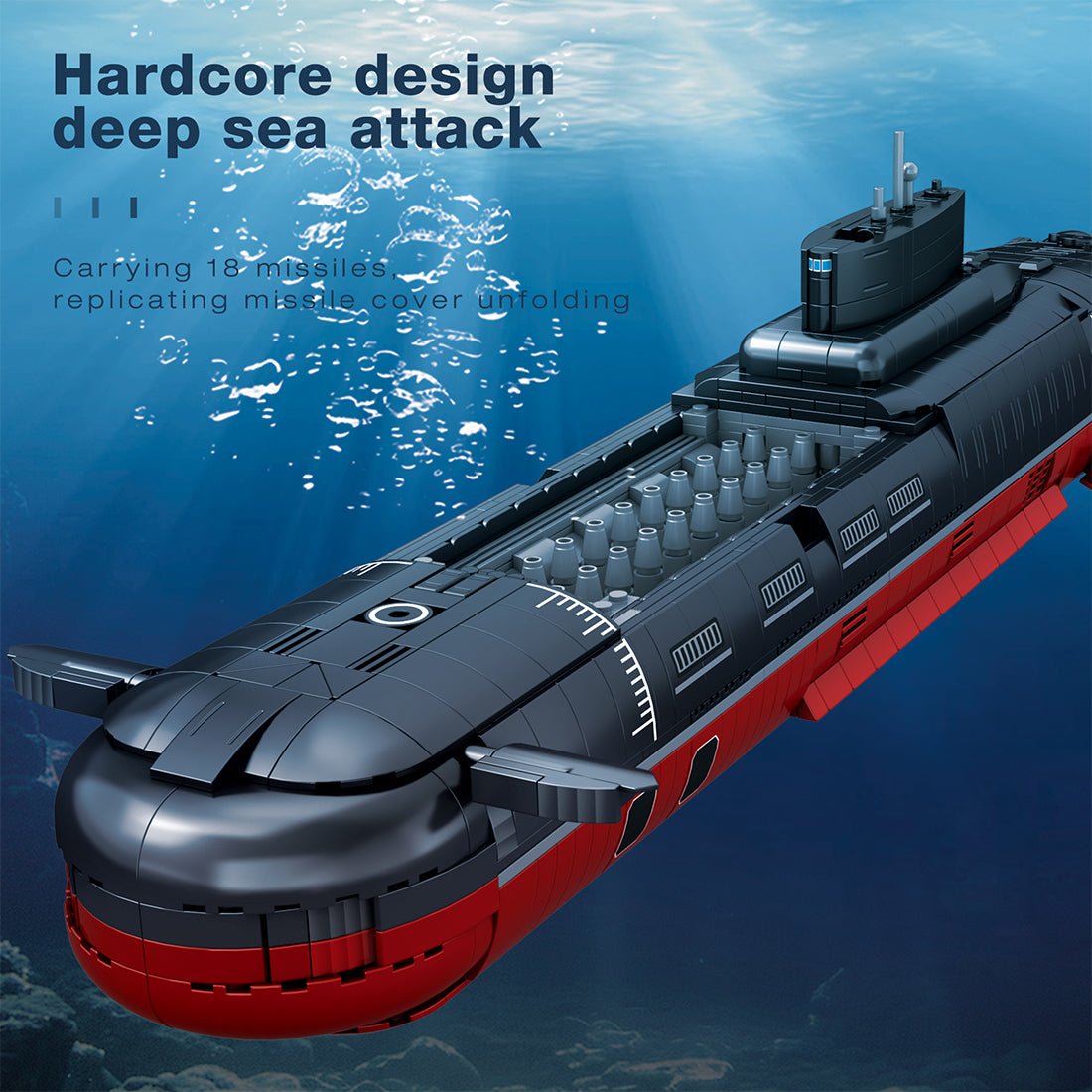 MOC - 193085 1/250 Scale Typhoon Class Submarine Klemmbausteine - LesDiy - Klemmbausteine