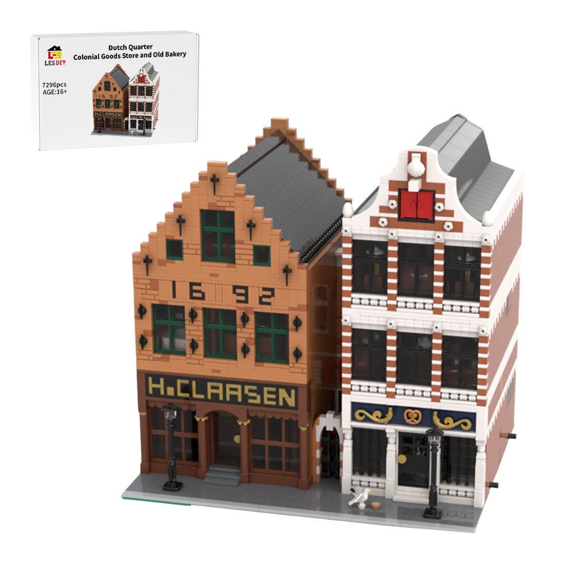 MOC - 197879 Colonial Goods Store & Old Bakery (Dutch Quarter) Klemmbausteine - LesDiy - Klemmbausteine